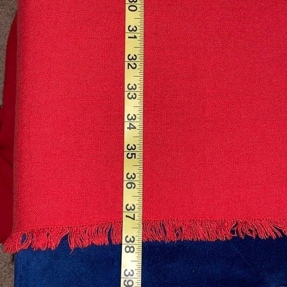 Orange Linen Table Topper 35.5” x 37.5” Approximately - Picture 6 of 7